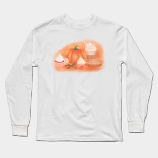 Pumpkin Spice Autumn Season Sweet Treats Long Sleeve T-Shirt